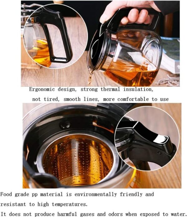 Glass Teapot Set Tea Bar Machine Filtered Brewing Tea Pot 900ML-1100ML-1500ML - Image 4