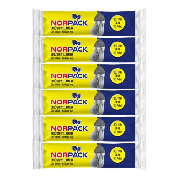 NorPack Rubbish Bin Bags Refuse Sacks Heavy Duty Waste Liners Extra Strong 90Ltr - Image 2
