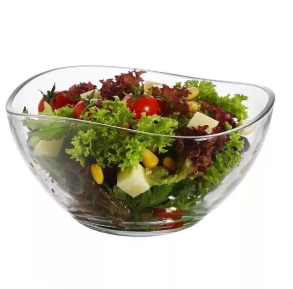 LAV Vira 7-Piece Glass Bowl Set 1880 ml + 310 ml Fruit Bowl Dessert Bowl Set - Image 2