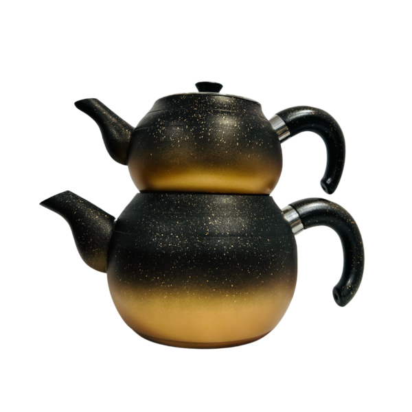 Turkish Teapot Set - Bio Granite, Double Pots, Samovar Style, Self-Strained - Image 2