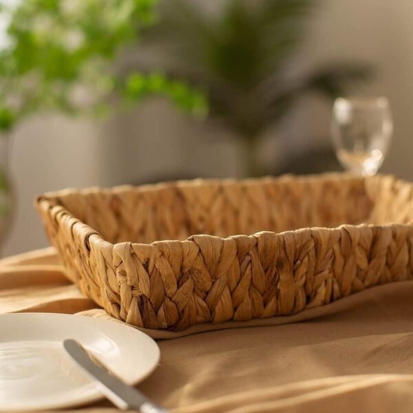 3Pcs Traditional Braided Fruit Tray Grass Weaving Storage Bins for Fruit or Tea - Image 5