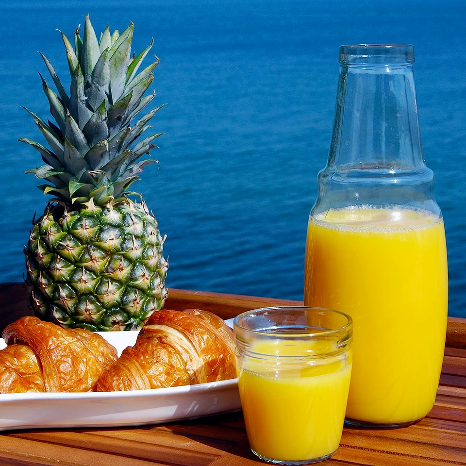 1 Litre Bedside Table Drink Set Clear Carafe Jug Pitcher Glass Tumbler Cup Desk - Image 5