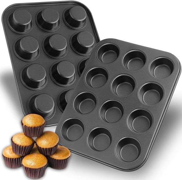 Large 24 Cup Muffin Cake Pan Baking Tray Deep Tin Fairy Cupcake Steel Bakeware - Image 7