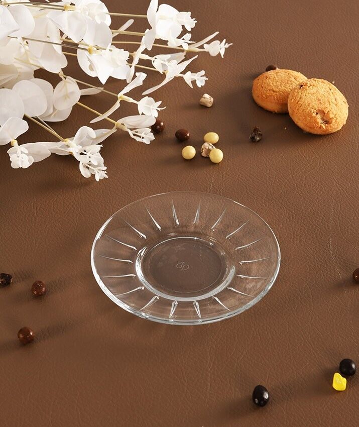 Pasabahce Turkish Tea Glasses Set with Coasters 12-Piece 6 Person Serving - Image 4