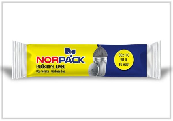 NorPack Rubbish Bin Bags Refuse Sacks Heavy Duty Waste Liners Extra Strong 90Ltr - Image 5