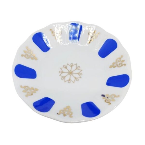 (SET OF 6) Authentic Turkish Traditional Plastic Tea Saucer 10 cm Blue - Image 4