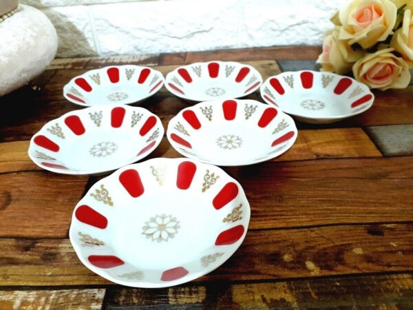 (SET OF 6) Authentic Turkish Traditional Porcelain Tea Saucer 10 cm - Image 3