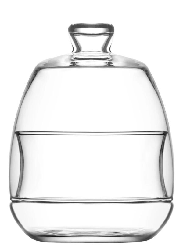 LAV High Quality Glass Sugar Bowl 255 ML Sugar Bowl Jam Jar Cilek Series - Image 2