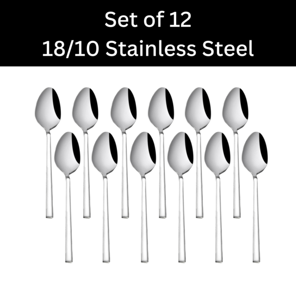 Uysal 18/10 Stainless Steel Coffee Spoon Set - Dessert Smal Tea Spoon(Box of 12) - Image 2