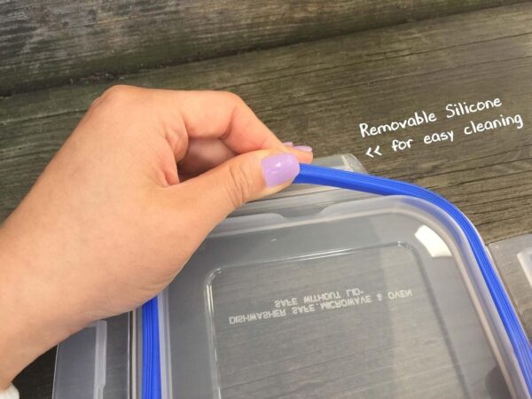 Pack of 3 Square Leakproof Clear Food Storage Containers With Airtight Lids - Image 9