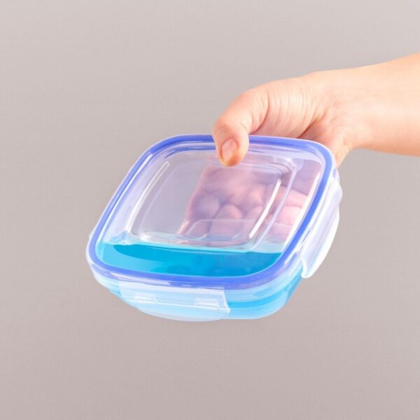 Pack of 3 Square Leakproof Clear Food Storage Containers With Airtight Lids - Image 10